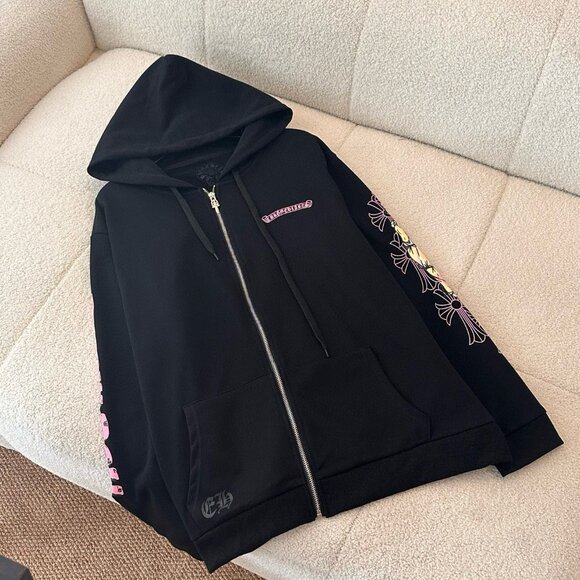 Chrome Hearts Collaborative Print Custom Zip-Up Hooded Jacket - Picture 5 of 9